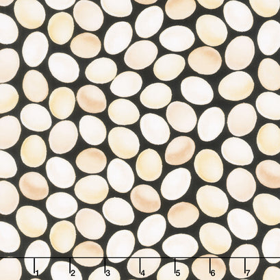 Novelty - Eggs Black Yardage