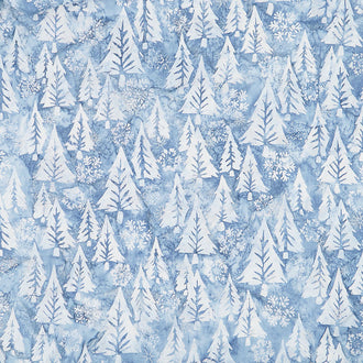 Artisan Batiks - Winter Wonderland Forest Coastal Fog Metallic Yardage