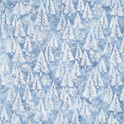 Artisan Batiks - Winter Wonderland Forest Coastal Fog Metallic Yardage