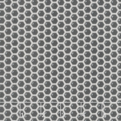 Honey and Lavender - Honeycomb Charcoal Yardage