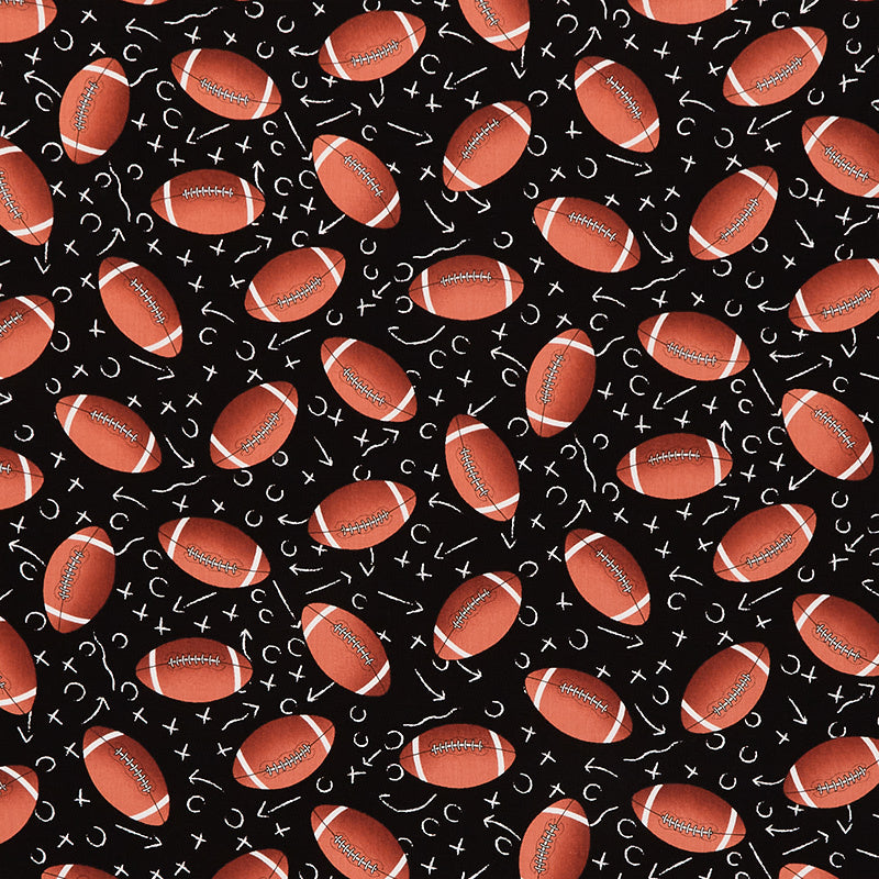 Sports - Footballs Black Yardage Primary Image