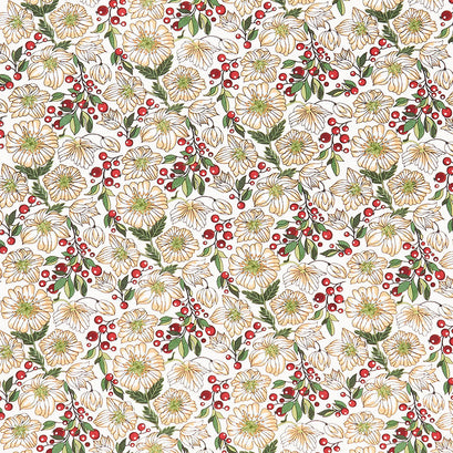 Jolly Good - Christmas Rose Eggnog Yardage