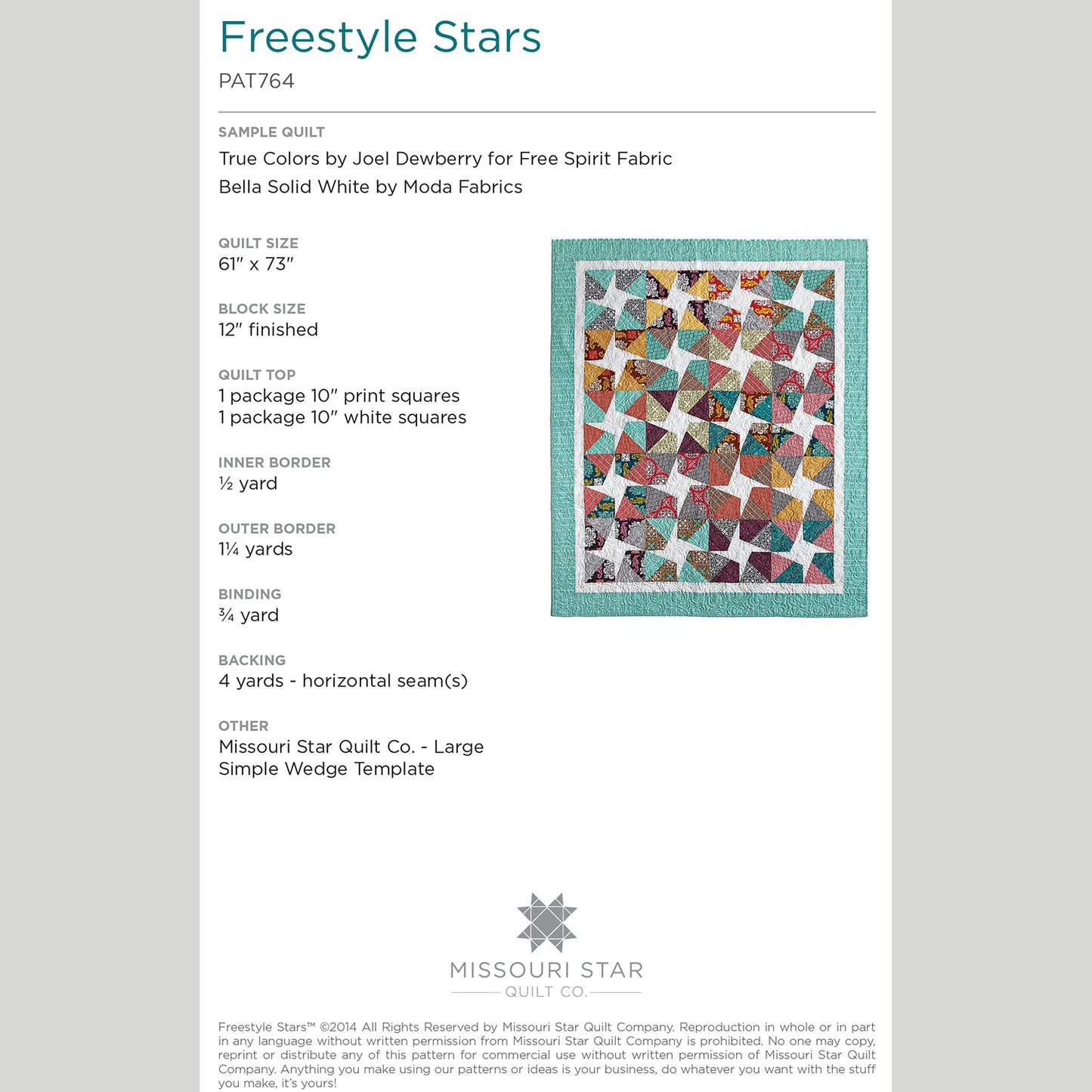 Digital Download - Freestyle Stars Quilt Pattern by Missouri Star Alternative View #1