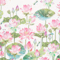 Water Lilies - Full Width Border Cream Multi Yardage Alternative View #1