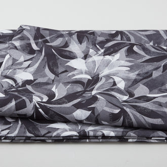 Shadow Leaves - Colorful leaves Black 108" Wide 3 Yard Cut