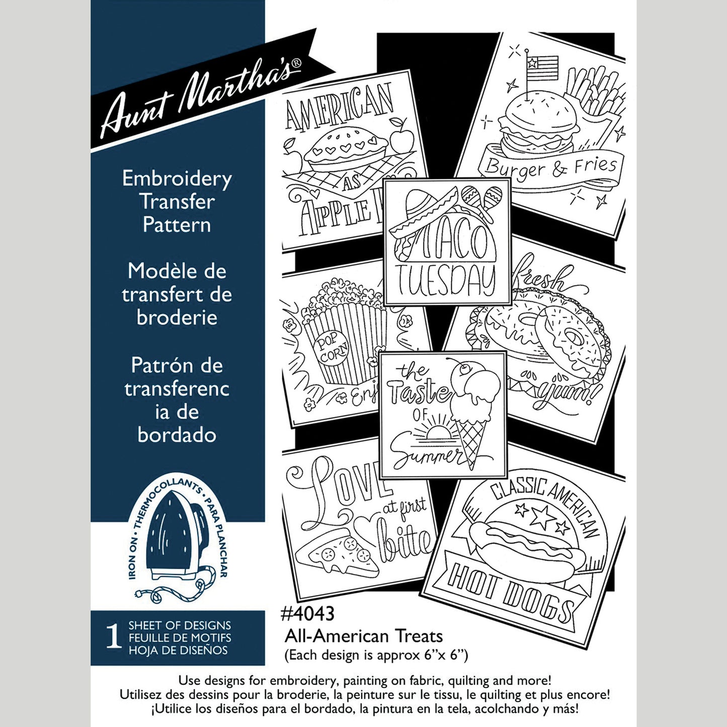 Aunt Martha's All-American Treats Iron-On Embroidery Pattern Primary Image