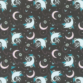 Disney - Tim Burton's The Nightmare Before Christmas Mystic Opulence Astral Zero the Dog Black Yardage