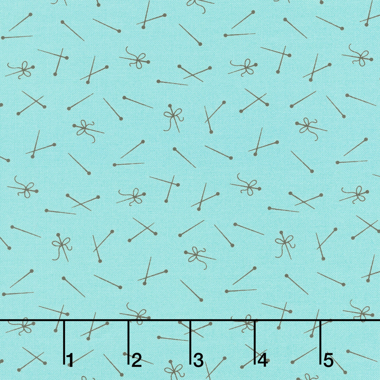 Sewing Basket - Pin Up Turquoise Yardage Primary Image