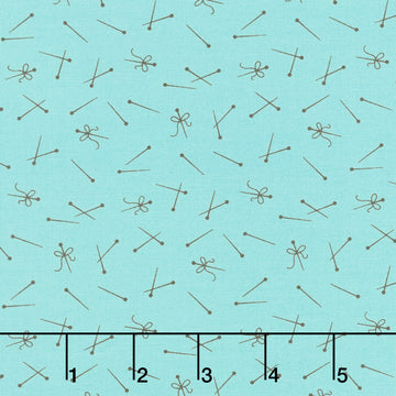 Sewing Basket - Pin Up Turquoise Yardage Primary Image