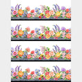 Decoupage - Floral Border Stripe Multi Yardage