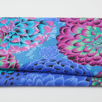 Kaffe Fassett - August 2022 Flora Blue 2 Yard Cut