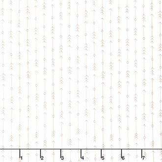 The Mountains are Calling - Arrow Stripe Cream Flannel Yardage