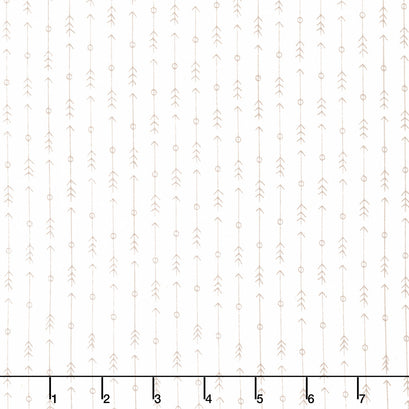 The Mountains are Calling - Arrow Stripe Cream Flannel Yardage