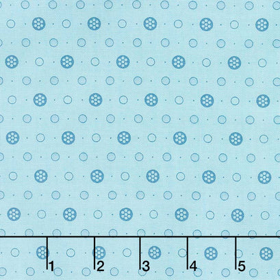 Delfina - Buttons Soft Blue Yardage