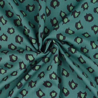 Designer Rayon - Leopard Rainforest Yardage