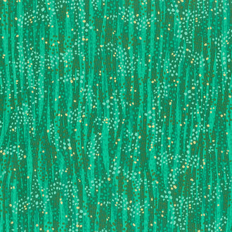 Dewdrop - Forest Metallic Yardage