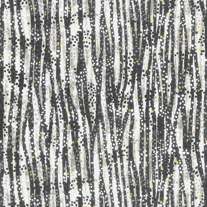 Dewdrop - Zebra Metallic Yardage