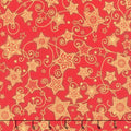 Holiday Flourish Holiday - Stars Crimson Metallic Yardage Primary Image
