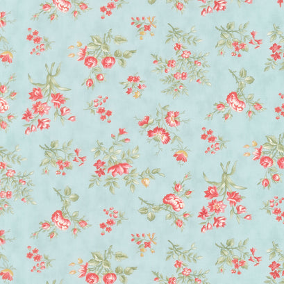 Collection for a Cause: Etchings - Grateful Garden Aqua Yardage