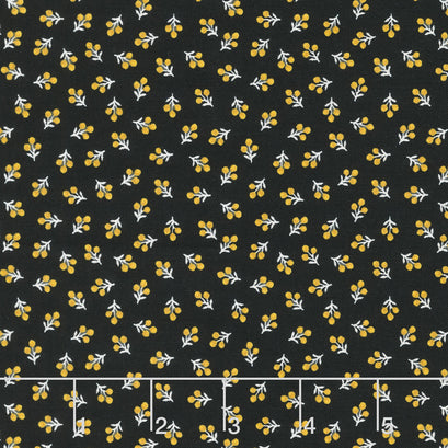 Alexandra - Wildberries Black Metallic Yardage