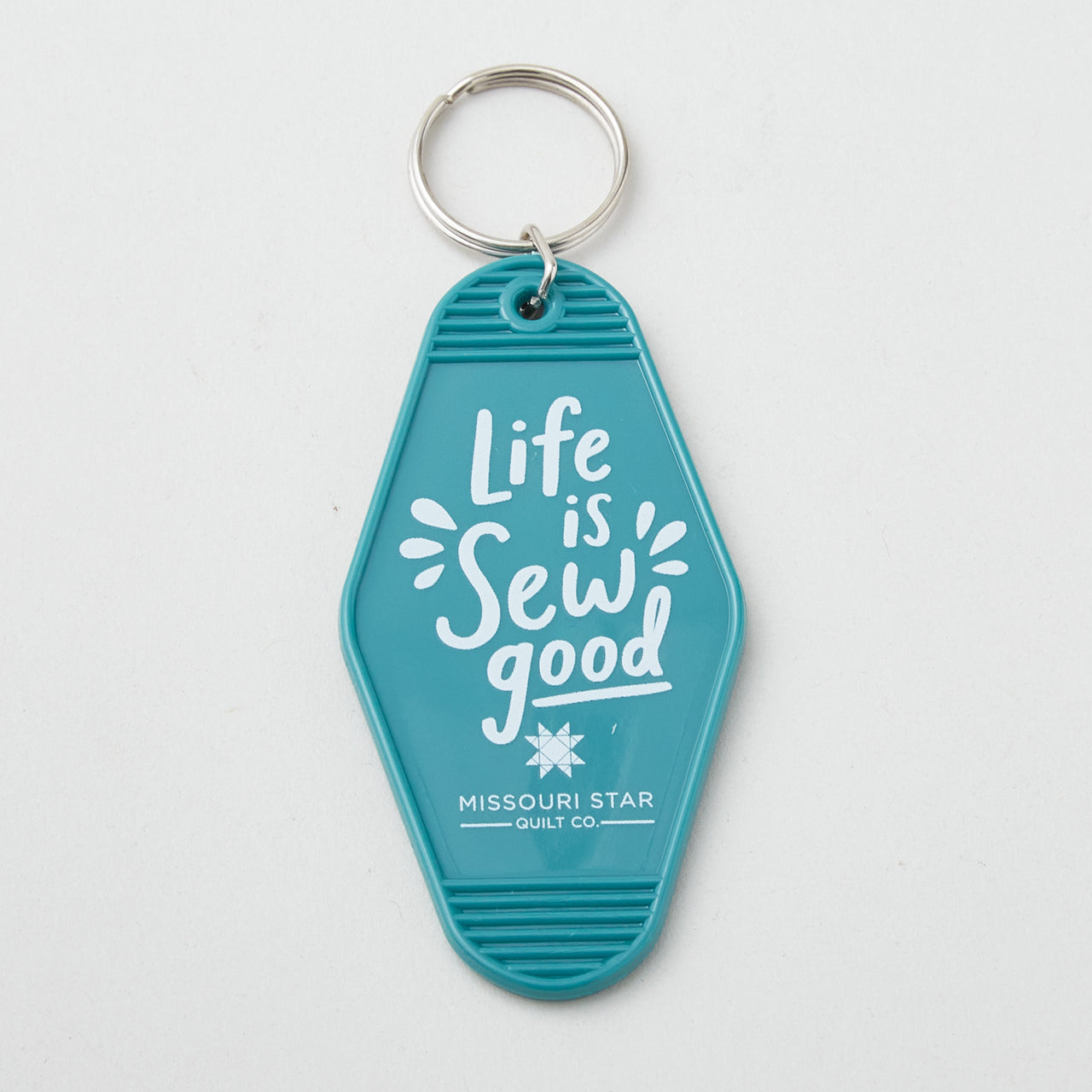 Vintage Motel Keychain: Life is Sew Good - Green Primary Image