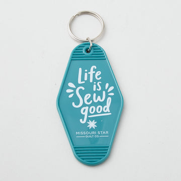 Vintage Motel Keychain: Life is Sew Good - Green Primary Image