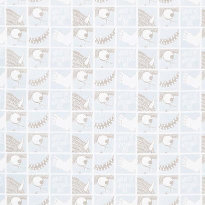 Where the Wild Things Are - Blocks Blue Yardage