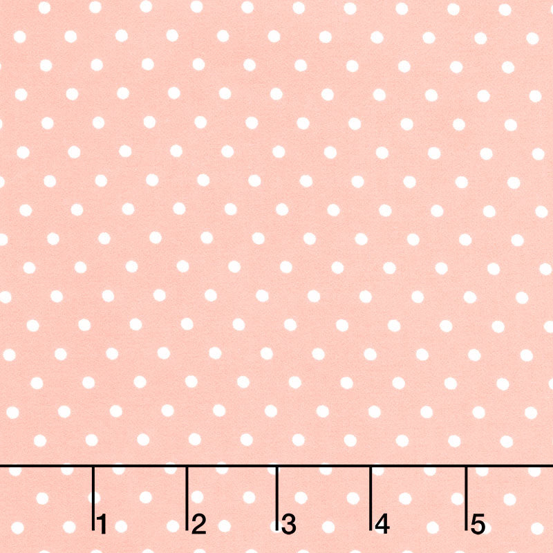 Cozy Cotton Flannels - Dots Peach Yardage Primary Image