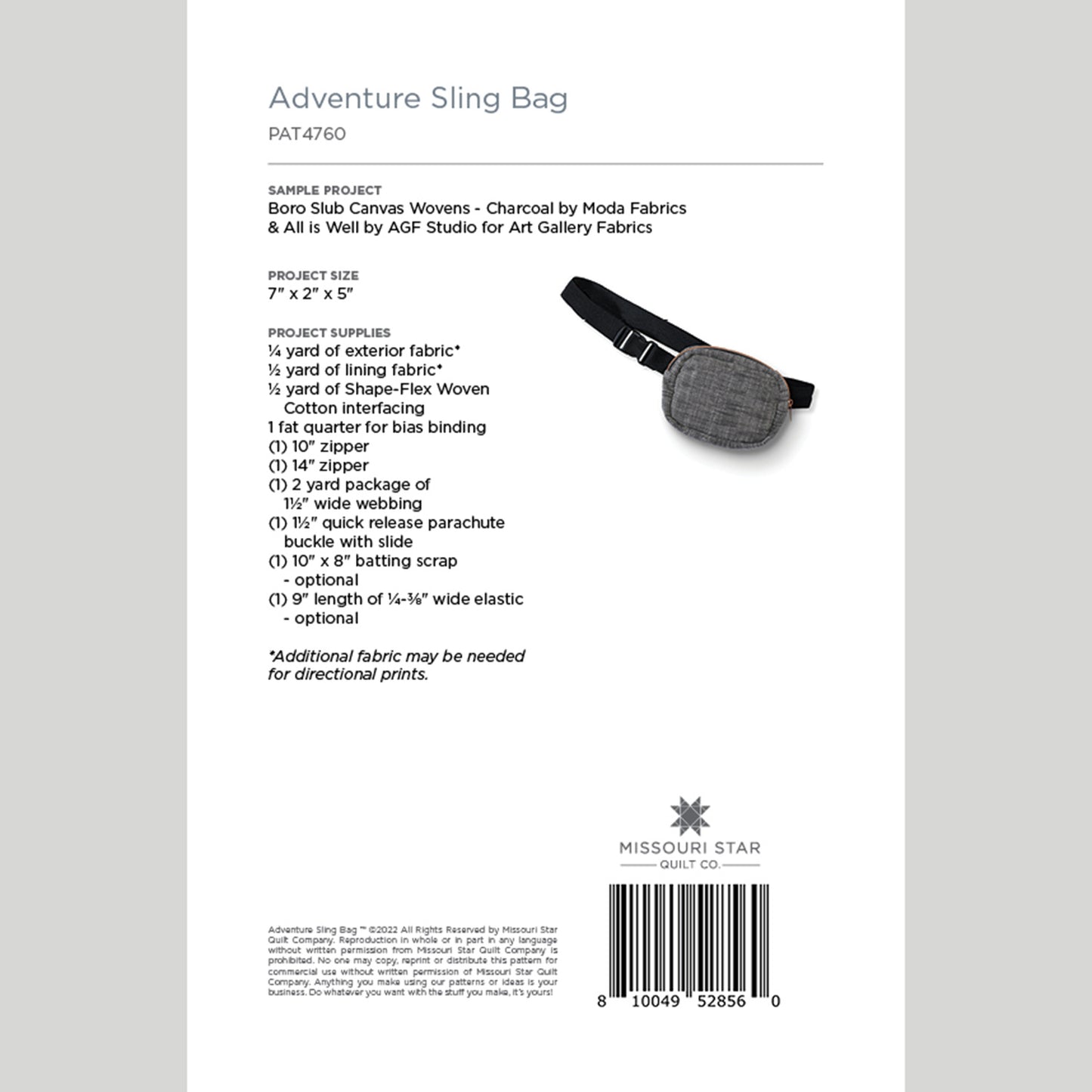 Digital Download - Adventure Sling Bag Pattern by Missouri Star Alternative View #1