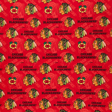 NHL - Chicago Blackhawks Tone on Tone Red Yardage Primary Image