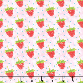 ABC's Of Color - Strawberries Pink Yardage