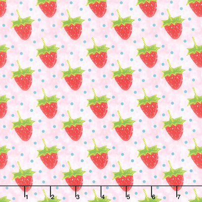 ABC's Of Color - Strawberries Pink Yardage
