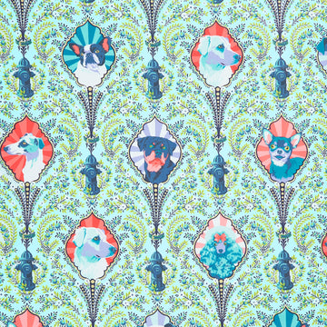 Besties - Puppy Dog Eyes Bluebell Yardage Primary Image