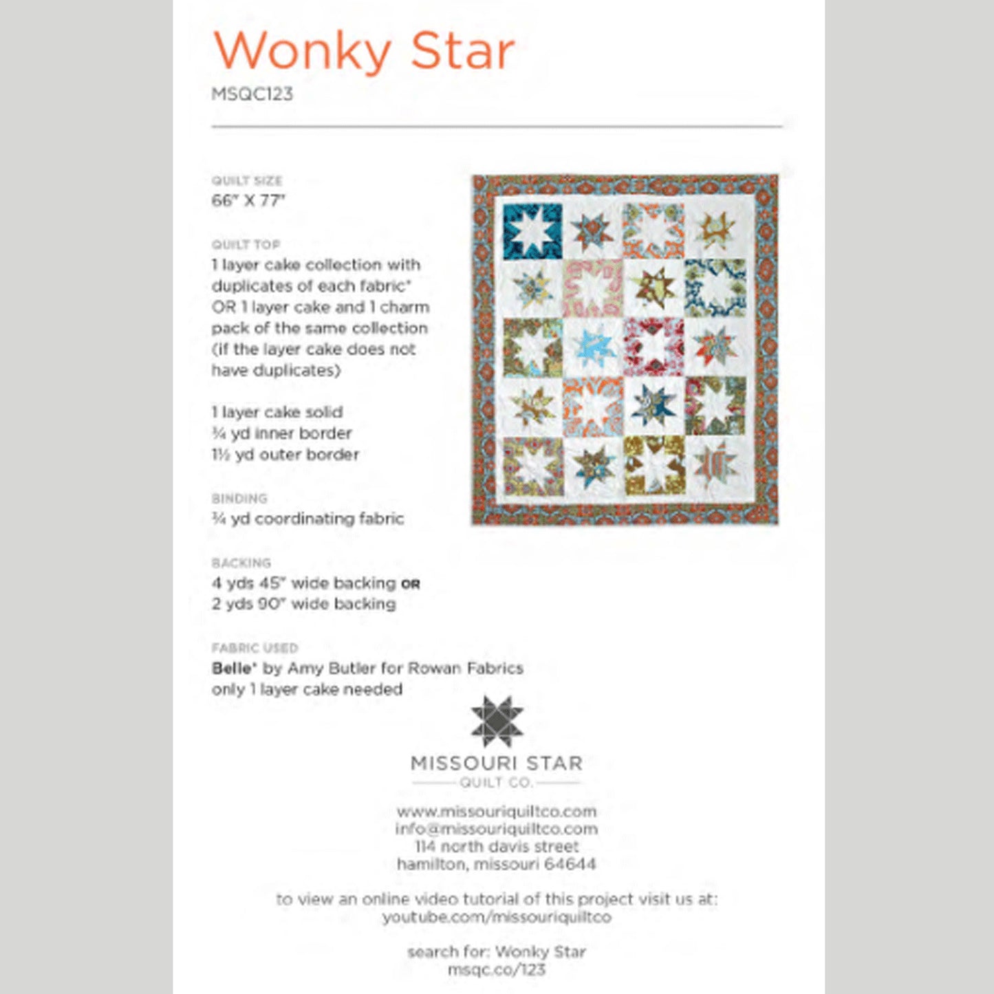 Digital Download - Wonky Star Quilt Pattern by Missouri Star Alternative View #1
