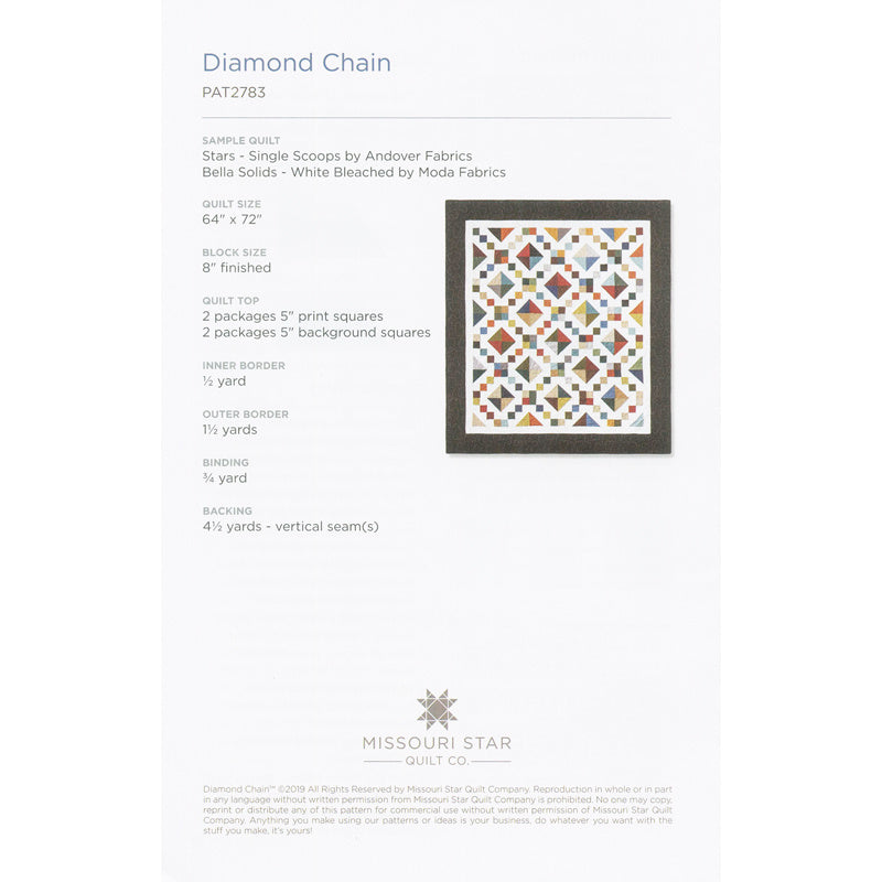 Diamond Chain Quilt Pattern by Missouri Star