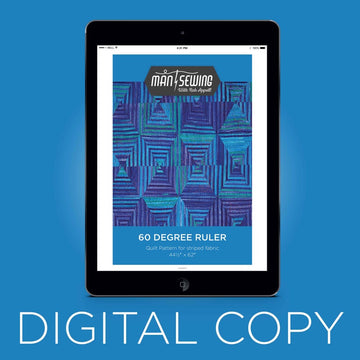 Digital Download - 60 Degrees Quilt Pattern from Man Sewing Primary Image