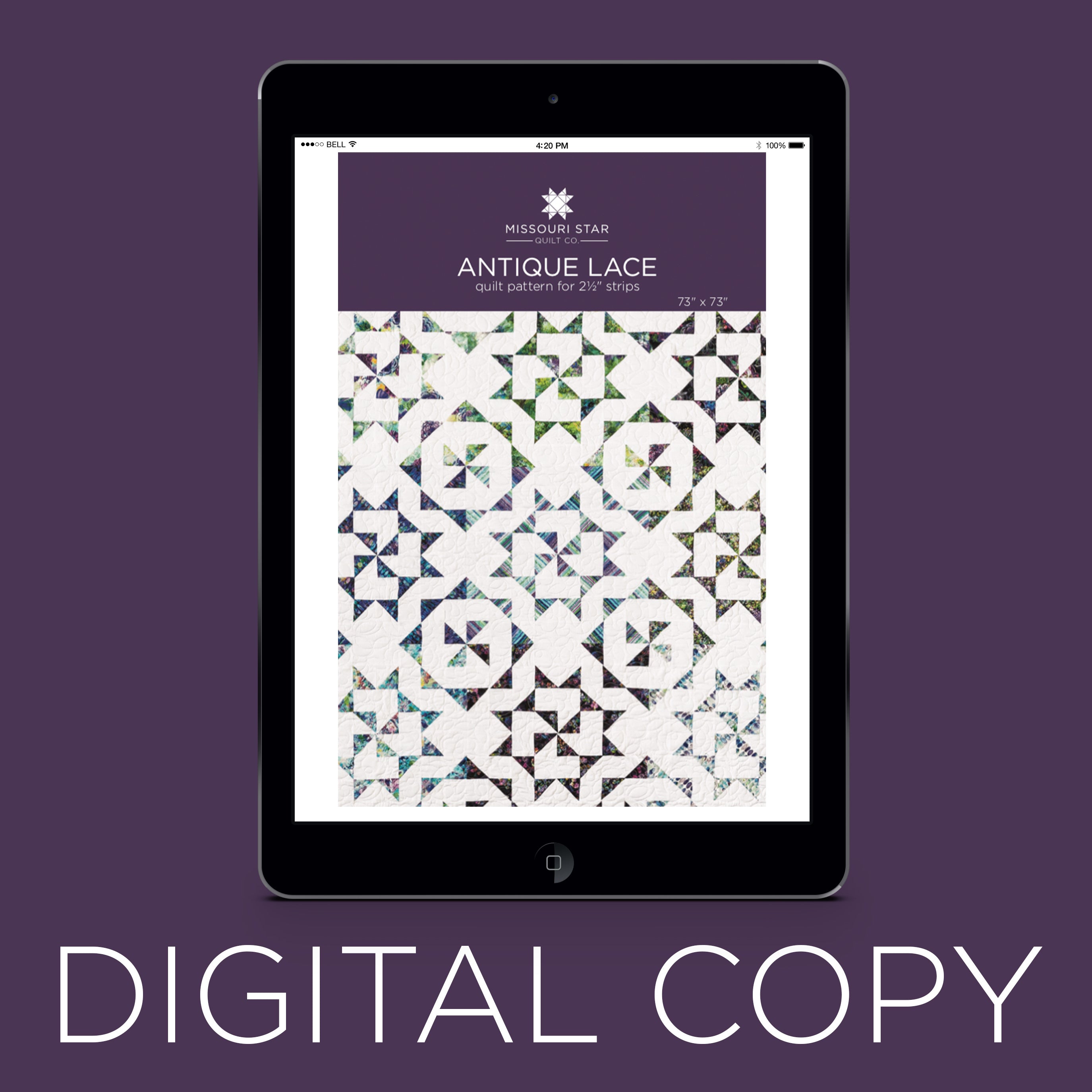 Digital Download - Antique Lace Quilt Pattern by Missouri Star