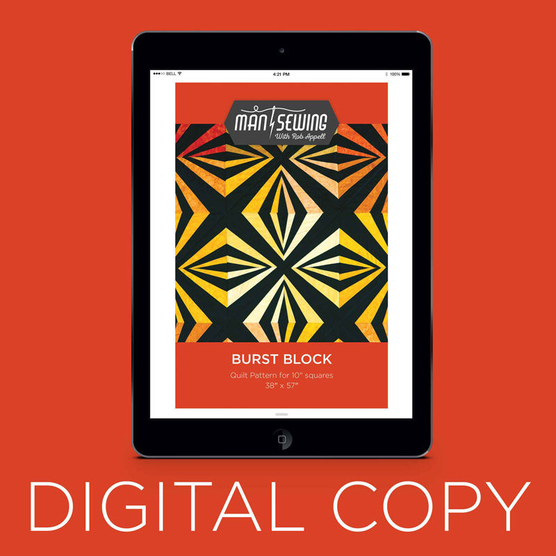 Digital Download - Burst Block Pattern from Man Sewing Primary Image