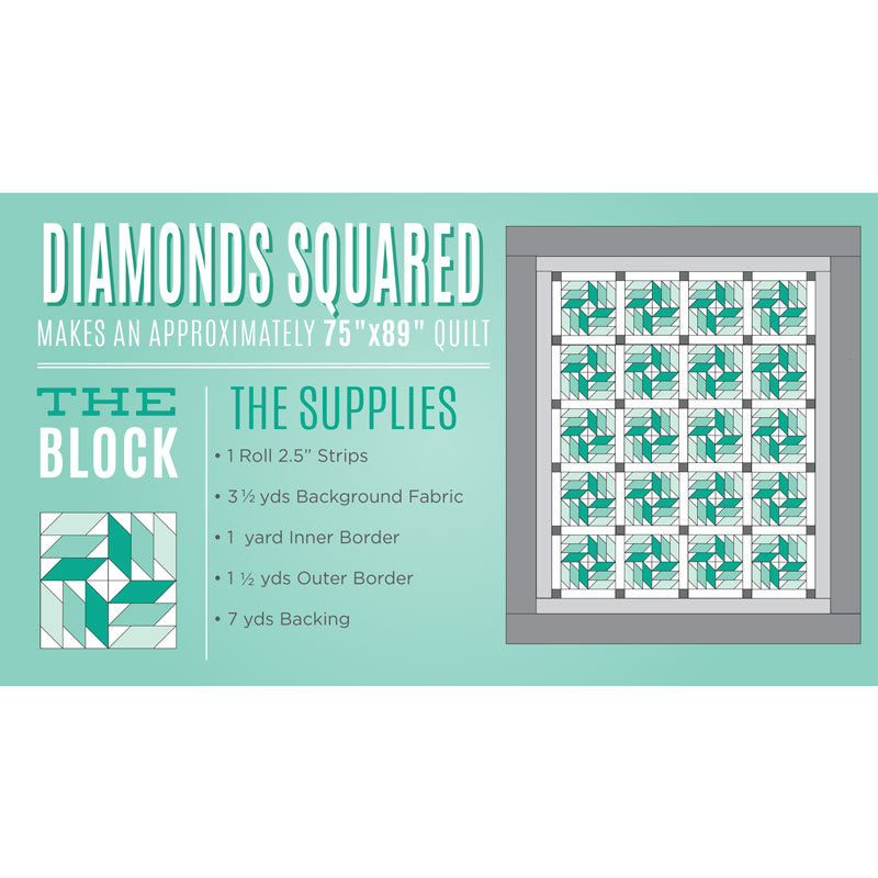 Digital Download - Diamonds Squared Quilt Pattern by Missouri Star