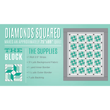 Digital Download - Diamonds Squared Quilt Pattern by Missouri Star