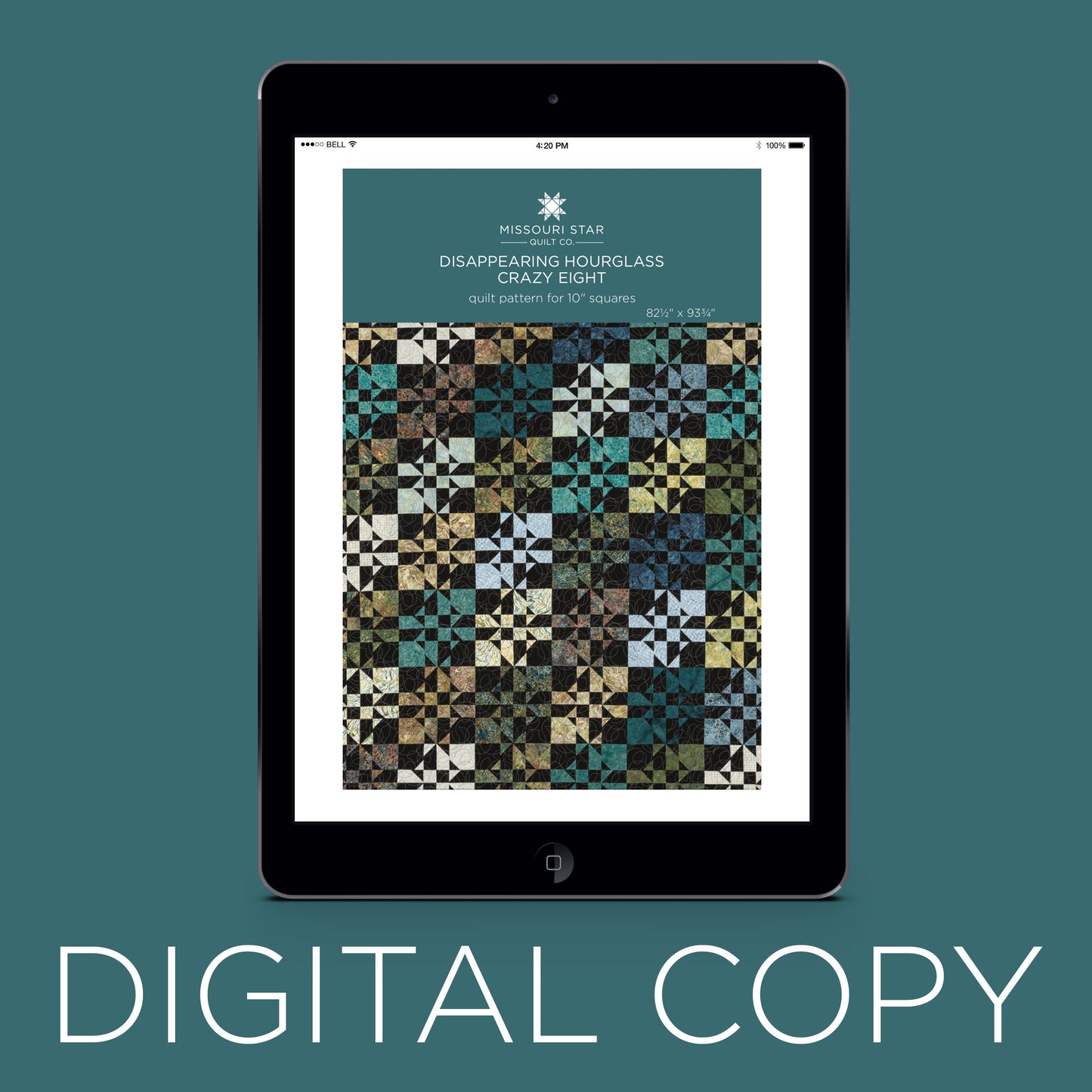 Digital Download - Disappearing Hourglass Crazy Eight Quilt Pattern by