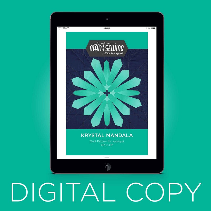 Digital Download - Krystal Mandala Quilt Pattern from Man Sewing Primary Image