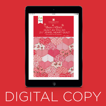 Digital Download - Quilt As You Go 2 1/2" Jewel Heart Quilt Pattern by Missouri Star Primary Image