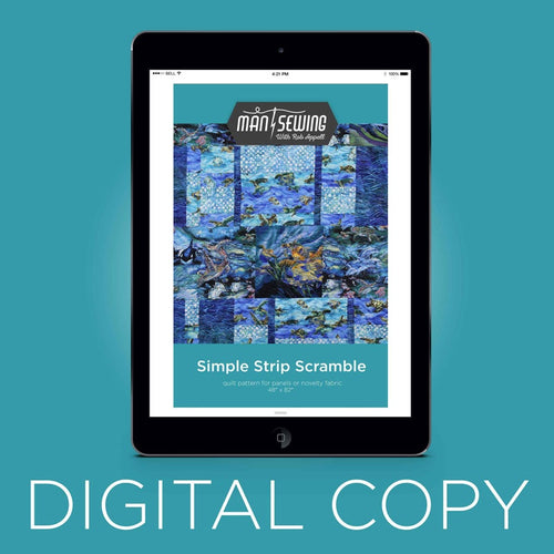 Digital Download - Simple Strip Scramble Quilt Pattern from Man Sewing Primary Image