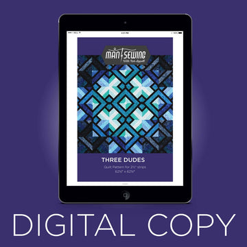 Digital Download - Three Dudes Quilt Pattern from Man Sewing Primary Image