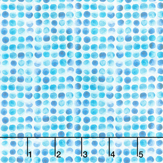 Dinosaur Friends - Dots Blue Yardage