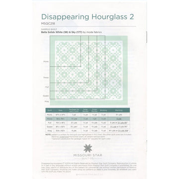 Disappearing Hourglass 2 Quilt Pattern by Missouri Star