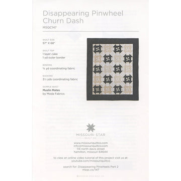 Disappearing Pinwheel Churn Dash Quilt Pattern by Missouri Star
