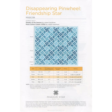 Disappearing Pinwheel Friendship Star Quilt Pattern by Missouri Star