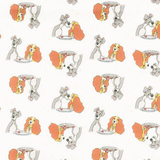 Disney Lady and the Tramp - Stars in their Eyes Cream Yardage